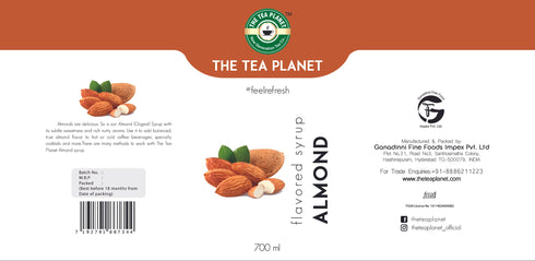 The Tea Planet Almond Syrup 700 ml