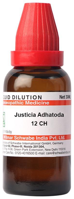 Dr Willmar Schwabe India Justicia Adhatoda Dilution 12 CH