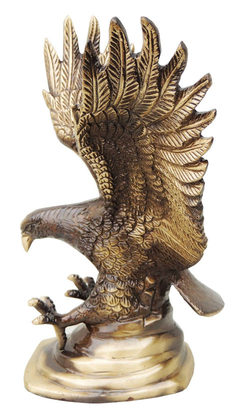 Brass Antique Showpiece Eagle Statue 2.28kg