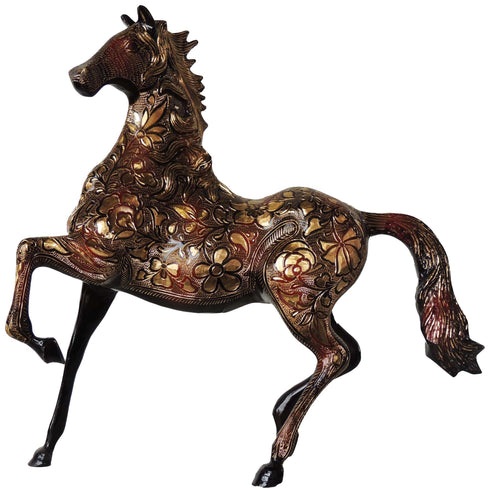 Brass Showpiece Small Horse Statue 6.16kg