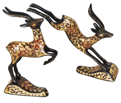 Brass Showpiece Running Deer Statue 0.44kg
