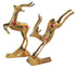 Brass Showpiece Running Deer Statue 0.4kg