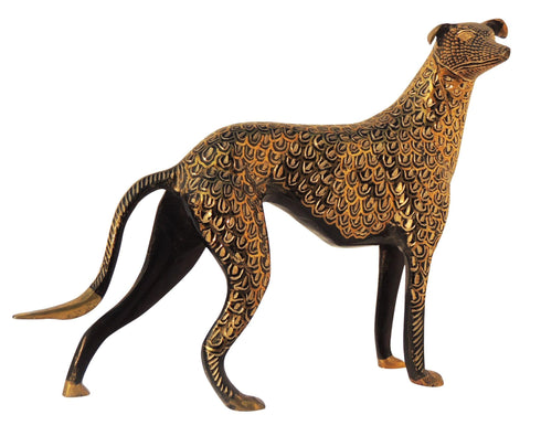 Brass Table Decor Showpiece Dog Statue 1.162kg