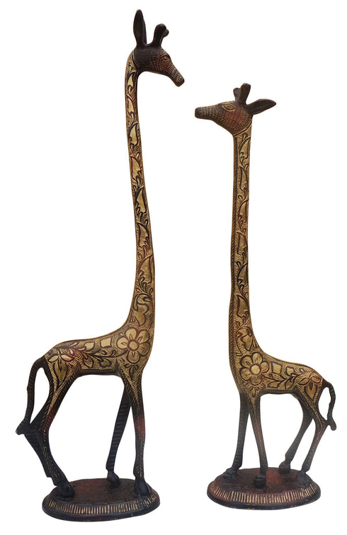 Brass Showpiece Giraffe Statue 1.68kg