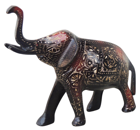 Brass Showpiece Standing Elephant Statue 0.91kg