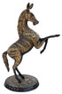 Brass Showpiece Jumping Horse Statue 6.9kg