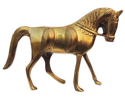 Brass Showpiece Horse Statue 0.7kg