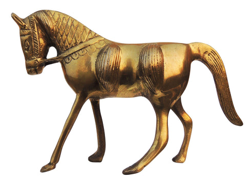 Brass Showpiece Horse Statue 0.7kg