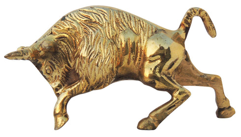Brass Showpiece Bull Statue 0.54kg