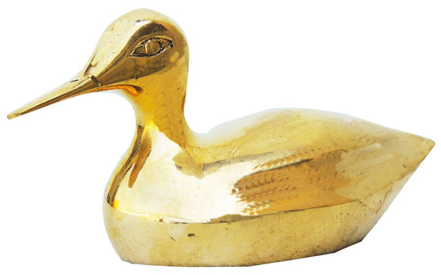 Brass Showpiece Duck Pair Statue 0.245kg