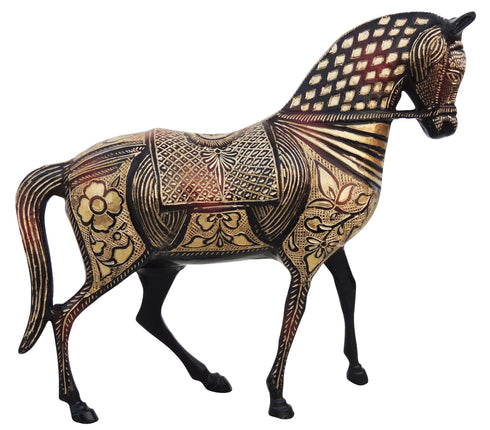 Brass Showpiece Horse Statue 2.46kg