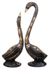 Brass Showpiece Duck Pair Statue 0.98kg