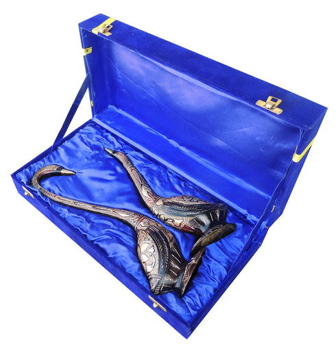 Brass Showpiece Duck Pair Statue 1.3kg