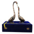 Brass Showpiece Duck Pair Statue 0.98kg
