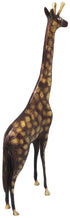 Brass Showpiece Standing Giraffe Statue 1.54kg
