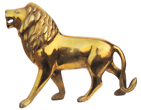 Brass Showpiece Lion Statue 0.98kg