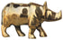 Brass Showpiece Rhino Gainda Genda Statue 0.35kg