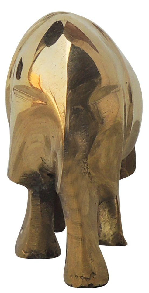 Brass Showpiece Rhino Gainda Genda Statue 0.35kg