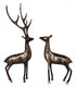 Brass Showpiece Deer Pair Statue 1.7kg