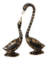 Brass Showpiece Duck Pair Statue 0.73kg