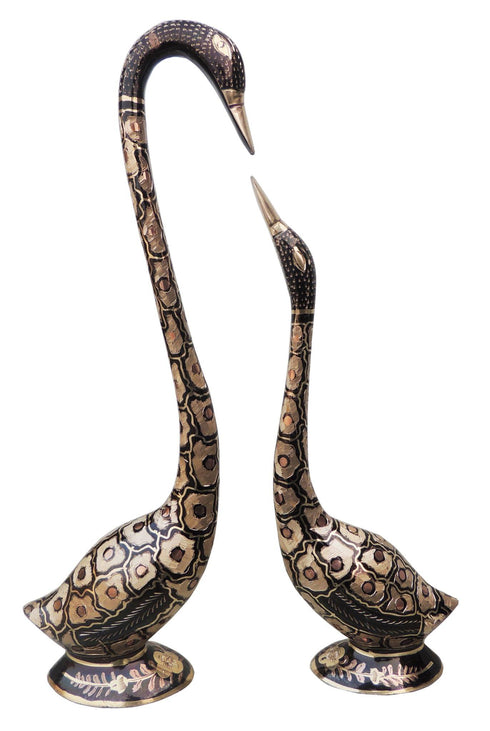 Brass Swan Saras Statue 1.33kg