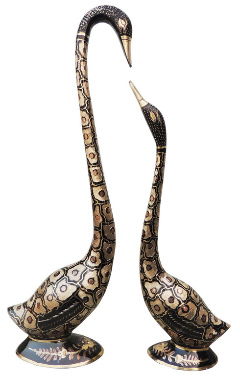 Brass Swan Saras Statue 1.91kg