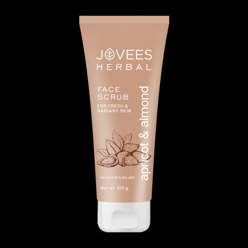Jovees Herbal Apricot Almond Face Scrub with Almond Apricot Wheatgerm Oil