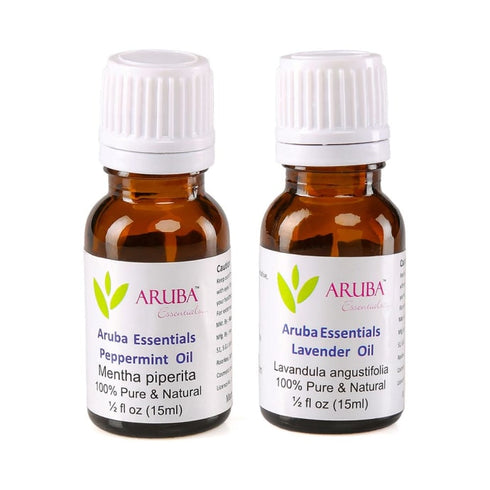 Aruba Essentials Combo Pack of Peppermint Oil and Lavender Oil |15ml Each