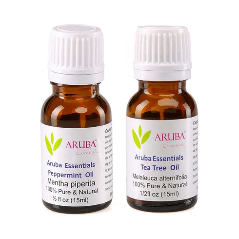 Aruba Essentials Combo Pack of Peppermint Oil and Tea Tree Oil |15ml Each