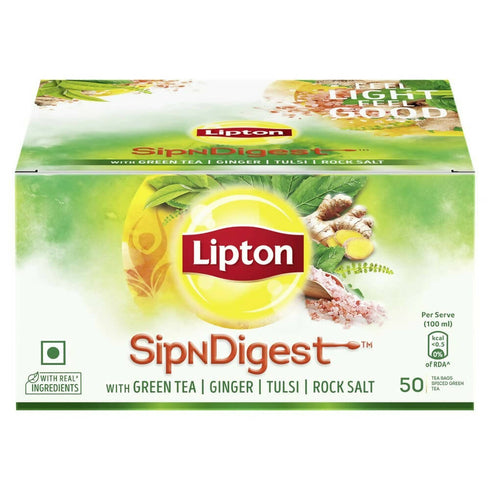 Lipton SipNDigest With Tulsi & Rock Salt Ginger Green Tea Bags