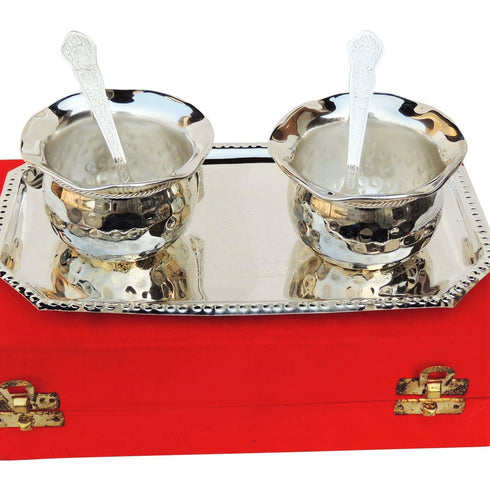 Brass 2 Bowl Set With Velvet Box 0.1kg