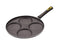 Anjali Diamond Aluminium Dura Big Non Stick Uttappa Tawa (4-Cavities), Black