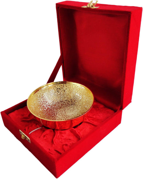 Brass Katori Hathi Ghari Gold finish 0.18kg