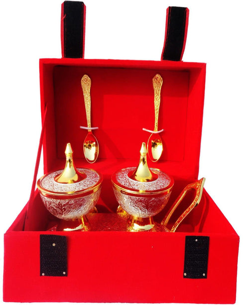Brass Trolley 2 tone with spoon 0.84kg