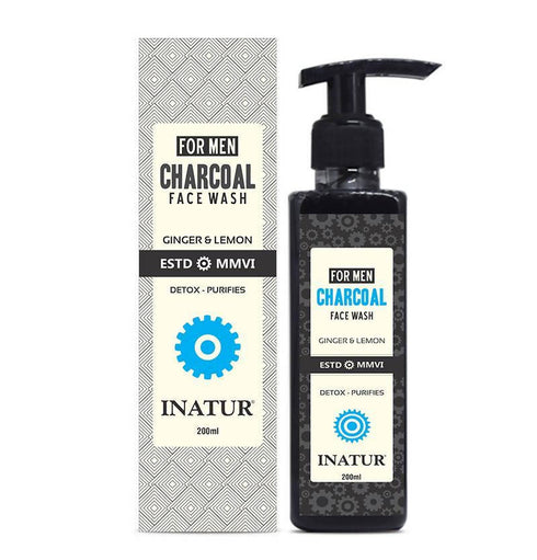 Inatur Charcoal Face Wash For Men 200 ml