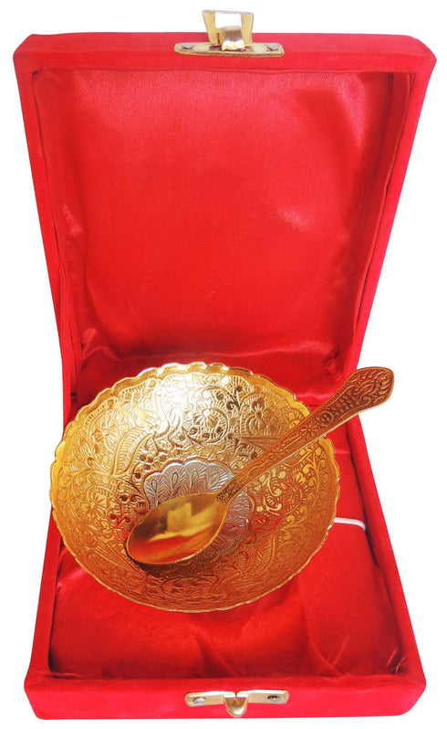 Brass Decorative Bowl With Velvet Box 0.24kg