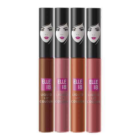 Elle 18 Nude Liquid Lips | Pack Of 4 5.6ml Each