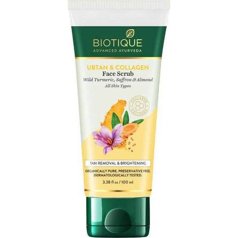 Biotique Advanced Ayurveda Ubtan & Collagen Face Scrub 100g
