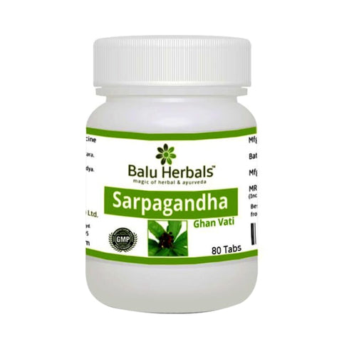 Balu Herbals Sarpagandha Ghan Vati 80 tablets