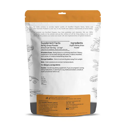 Just Jaivik Organic Barley Grass Powder