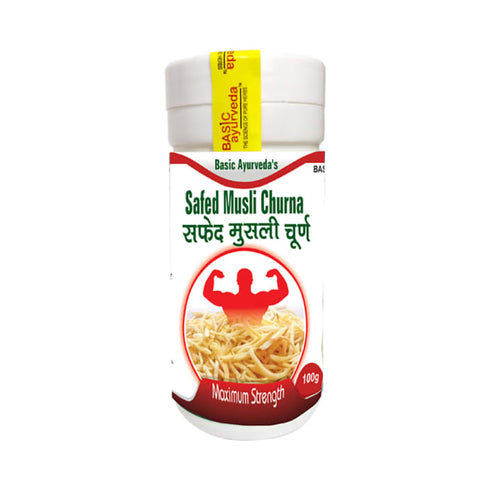 Basic Ayurveda Basic Ayurveda Safed Musli Churna jar of 100 gm Powder