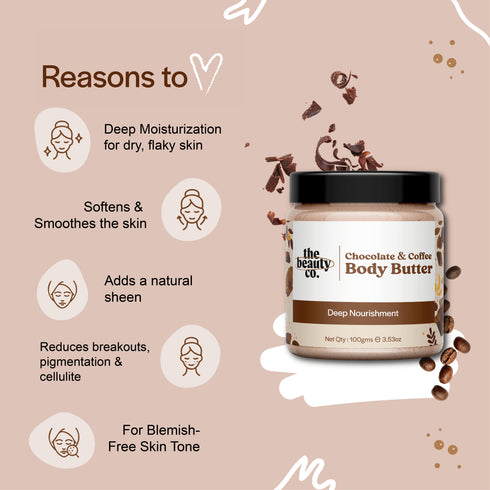 the beauty co Choco Coffee Detan Bundle | 2 and Strawberry Coffee Body Scrub