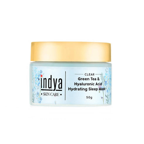 Indya Green Tea Hyaluronic Acid Hydrating Sleep Mask
