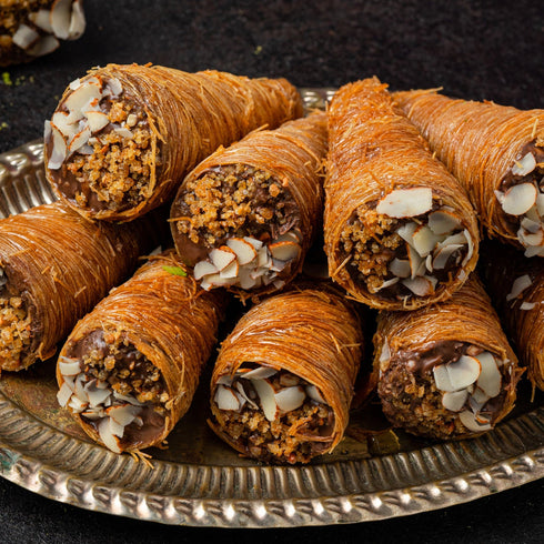 The Baklava Box Biscoff Dry Fruit Kunafa Cones