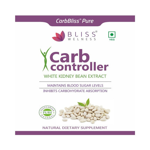 Bliss Welness Carb Controller White Kidney Bean Extract Vegetarian Capsule | 120 capsules