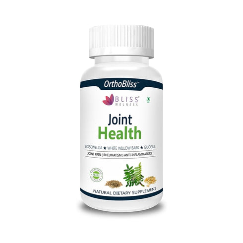 Bliss Welness Ortho Bliss Joint Health Bosewellia White Willow Bark & Guggul Vegetarian Capsules | 60 vegicaps