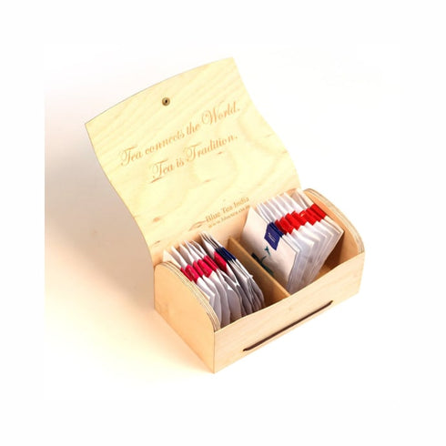 Blue Tea 21 Days Detox Wooden Assorted Gift Pack box of 21 tea bags