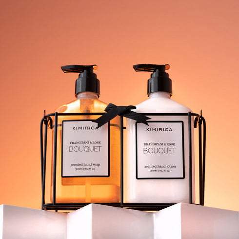 Kimirica Bouquet Hand Wash and Hand Lotion Caddy Set 270 ml