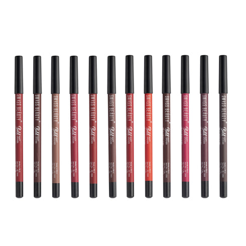 Swiss Beauty Bold Matte Lipliner Pack Of 12 Pcs 19.2g