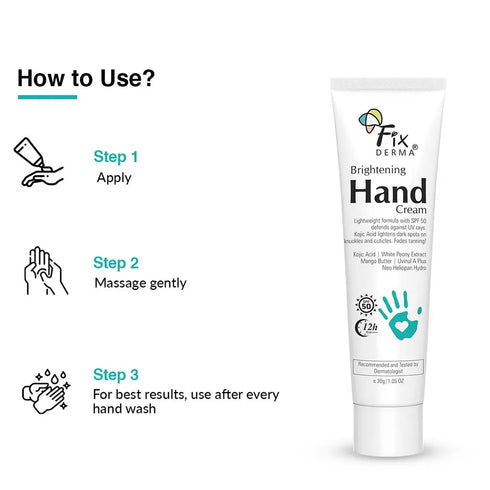 Fixderma Skincare Brightening Hand Cream